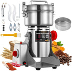 Electric Grain Grinder – High-Speed 800g Stainless Steel Food Mill & Pulverizer for Nuts, Rice, Grains, Herbs & Spices – Flour, Wheat Berry & Nut Crusher for Home & Commercial Kitchens