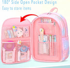 Kawaii Backpack, Pink Backpack for Girls, Kid Starry Rainbow Bookbag, Cute Backpack for Kids, Aesthetic Backpack, Blue