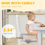Booster Seat for Kitchen Chair with Adjustable Straps, Toddler Booster Seats for Dining Table Portable for Travel Camping Eating, Booster Cushion for Table for Baby Child Infant Kid Boy Girl