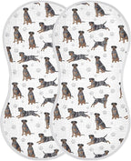 2 Pack Muslin Burp Cloths Great Dane Dogs White Cotton Baby Burp Cloths Extra Absorbent and Soft Thick Burping Cloth for Newborn Babies Boys Girls 22x11 Inch