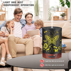 Metal Essential Oils Diffuser 150ML Christmas Aromatherapy Diffuser Cool Mist Humidifier with 7 Colors Lights Waterless Auto Off Air Diffusers as Gifts for Mom(Butterfly)