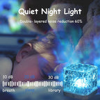 Ocean Lamp, 16 Colors Adjustable Northern Lights Projector, Mute Northern Lights Lamp, Aurora Light Projector with Remote for Bedroom Living Bath Bar