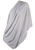 LK Baby Infinity Nursing Scarf Breastfeeding Cover Ultra Soft Premium Jersey Polyester- 100% AZO free and Safe for Baby (Light Grey Pattern)