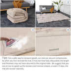 Baby Play Mat for Floor,1.3" Thick Elasti-Foam 74×50 Playpen Mat for Toddlers Infant Kids,Water-Repellent Soft Coral Velvet for Tummy Time, Non-Slip Backing for Crawling,Tatami Style(Beige)