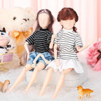 Bencailor 8 Pieces Christmas Doll Clothes for 11.5 Inch Doll Accessories Sweaters Denim Pant Summer Regular Outfit Clothing(Shirt)