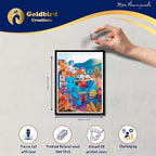 Magnetic Wooden Puzzles with Frame for Adults - Framed Wooden Jigsaw Puzzle - Rompe Cabezas para Adultos - Landscape Wall Art Decor - Original Christmas & Birthday Gift (Chefchaouen)