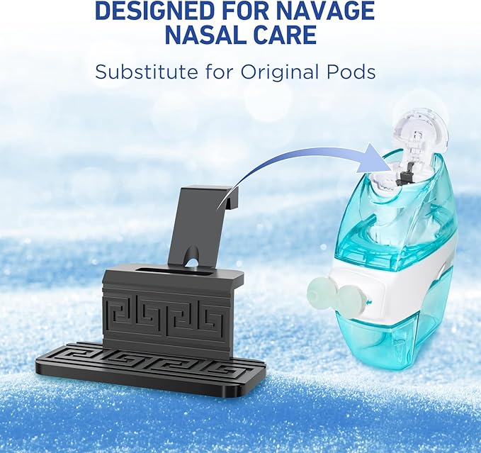 FireAnt 100 Saline Packets and 16 Pack Silicone Saline Pods Refills Set, Compatible with Navage Nasal Care — Includes 100 Count Salt Packets Sinus Rinse + 16 Reusable Salt Pads in Black