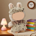 17cm Doll Clothes, Accessories for 15/17cm Dolls Clothes Headband + Overalls, Dolls Keychain Accessories, No Doll Included (Flower Dress)