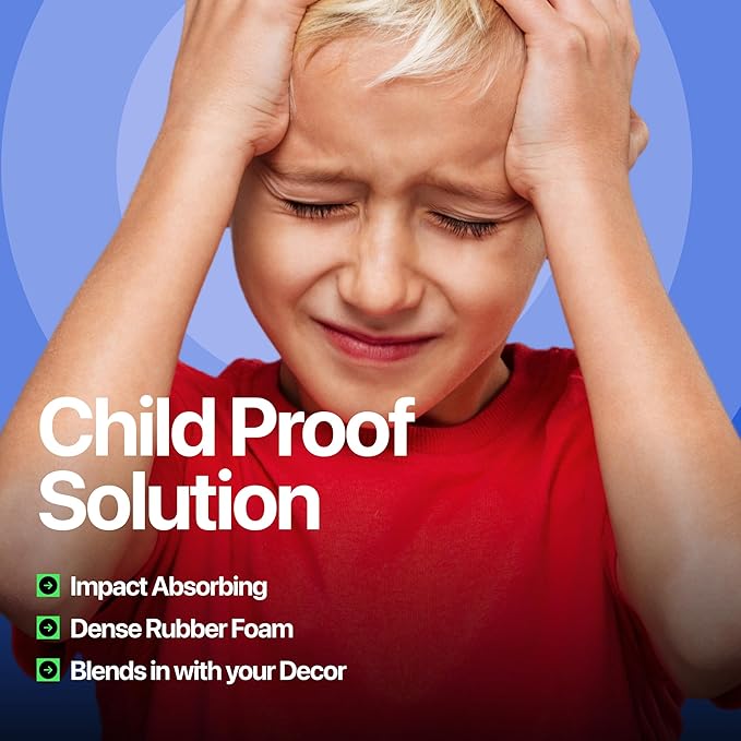 Sharp Edge & 16.2ft Furniture Safety Guards | Protective Foam Cushion | 15ft Bumper 4 Adhesive Childsafe Corners | Baby Child Proofing Foam Set and Safe for Table, Fireplace, Countertop | Gray