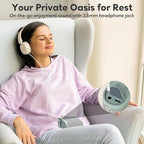 Portable White Noise Machine for Sleeping, Travel & Hotel - 52-Hour Lasting Mini Noise Machine with 21 Quality Non-looping Sounds, Headphone Jack, Memory, Timer for Adults (Green)