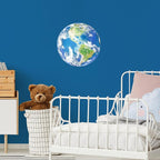 Glow in The Dark Earth for Ceiling, Luminous Planet Wall Sticker, Kids Bedroom Wall Decal, Sticky Fluorescence Earth, Gift for Boys and Girls (Blue)