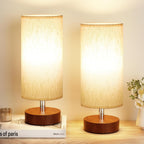 Small Table Lamp for Bedroom Set of 2 - Bedside Lamps for Night Stands, Minimalist Nightstand Light Lamp, Desk Lamps for Reading Room, Kids Room, Living Room, Office, Dorm
