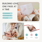 Tiny Land Montessori Toy Set for Babies 7-9 Months Senser Play Kit - 5-in-1 Wooden Learning Toys with Object Permanence Box, Sensory Ball, Stacking Cups and Mirror Puzzle,Body Board Book