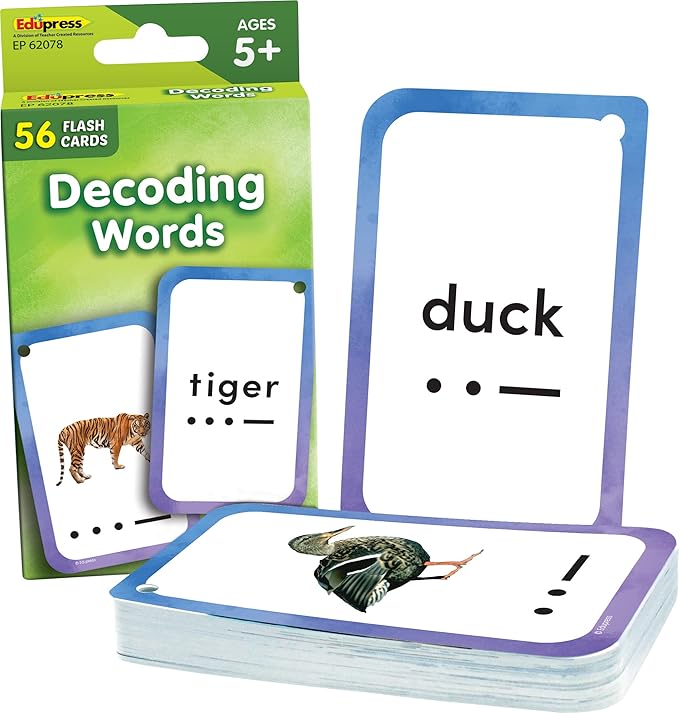 Teacher Created Resources Decoding Words Flash Cards (EP62078), Medium