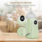 Portable Bottle Warmer for Travel, Precise Temperature Milk Warmer, 10000mAh Long Battery Life USB-C Fast Charging for Breast Milk/Formula Milk Warming, Fit Car, Airplane & On The Go Bottle Warmer