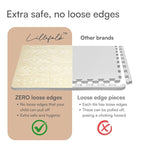 Lillefolk Baby Play Mat for Floor – 6x6ft Beige | Soft Non Toxic Premium EVA Foam Tiles for Tummy Time, Crawling & Playroom – Waterproof for Hard Floors Mat for Babies & Toddlers (9 Tiles)