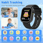 Kids Waterproof Smart Watch Boys Gift Age 3-12 with 39 Game HD Touch Screen Music Player Video Camera Pedometer Alarm Clock Birthday Gift for 6 7 8 9 Year Olds Black
