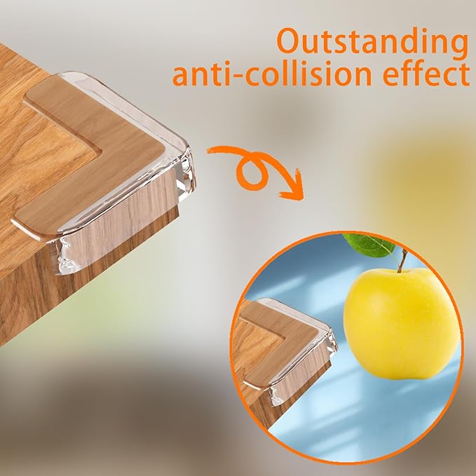 Baby Corner Protector Corner Protector Baby Furniture Corner Protection Transparent Cover Sharp Furniture and Table Top Edges with Adhesive 12 Pack(L-Shaped)