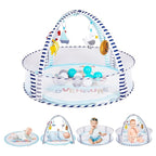 Activity Gym, Baby Play Gym Mat for Toddlers, 0-18 Months Tummy Time Play Mats, Infant Play Gym with Detachable Toys for Sensory Exploration and Motor Skill Development, PM2406