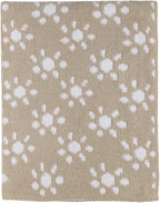 Living Textiles Chenille Knitted Blanket - Taupe Sun Flower