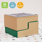 ECR4Kids SoftZone Junior Mix n' Match Step, Beginner Playset, Green, 2-Pack