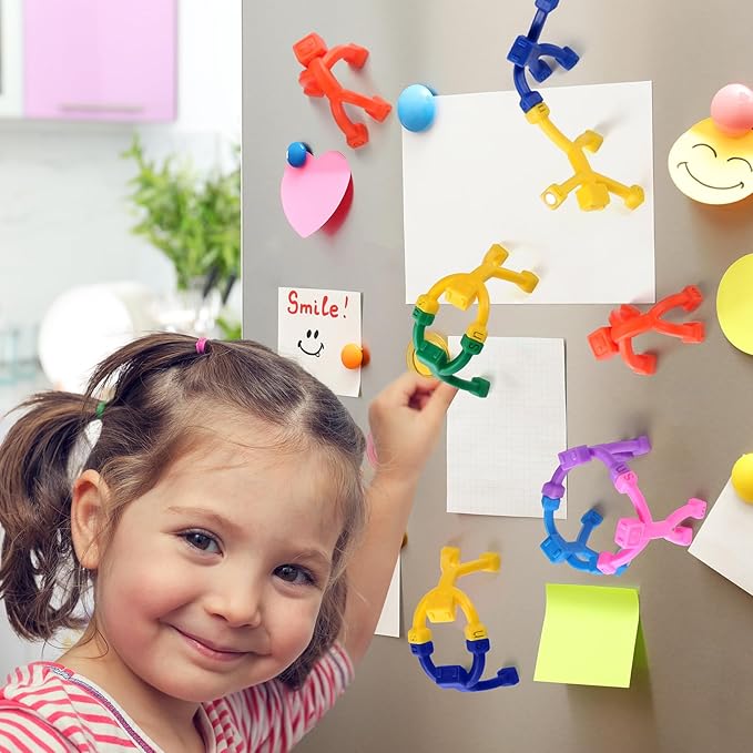 24 PCS Magnetic Travel Toys for Kids, Creative, Portable and Educational, Magnetic-People-Magnet-Men: Cute Robot & Funny Magnets, Small Fidget Toys for Classroom Prizes, Easter Egg Stuffers, Office