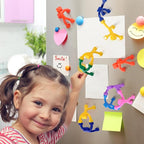 12 PCS Magnetic Travel Toys for Kids, Creative, Portable and Educational, Magnetic-People-Magnet-Men: Cute Robot & Funny Magnets, Small Fidget Toys for Classroom Prizes, Easter Egg Stuffers, Office