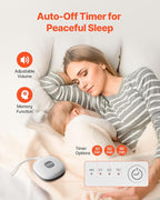 VEVOR Sound Machine, 21 Soothing Sleep Sounds, 3-in-1 Portable and Hangable White Noise Sound Machine with Auto-Off Timer, Soft Ring Light and Memory Function, for Baby, Adults, Home, Office & Travel