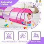 Moncoland Kids Play Tunnel Tent for Toddler, 6-ft Pop Up Crawl Toy Baby Children or Dog Cat with Breathable Mesh, Collapsible Gift Boy & Girl Indoor Outdoor Game(Colorful Mesh)