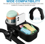 Accmor Stroller Cup Holder with Tray, Universal Cup Holder, Bike Bottle Holder, 360° Rotatable Large Caliber Drinks Holder for Stroller, Bike, Wheelchair, Walker