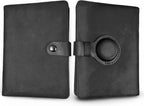 Genuine Leather AirTag Passport Holder and Wallet for Men and Women RFID Blocking for Secure Traveling and Documentation Organizer (Black)