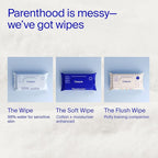 Coterie Flushable Wipes for Toddlers, Designed for Potty Training, Safe for Sensitive Skin, Hypoallergenic, 99% Water, Plant-Based, Fragrance Free, Sewer & Septic Safe, 16 Pack (448 Wipes)