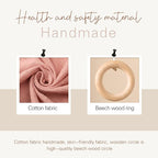 let's make Baby Travel Toy with Music Box - Brahm's Lullaby Pull Musical Toy, Mobile Crib Bed Bell for Carriers and Cribs Beige Moon Music Box