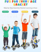 STEM Toys for 5 6 7 8+ Year Old Boy, 10 in 1 Electric Building Toys for Kids Ages 4-8 5-7 6-8, Educational Racing Construction Science Kit for Boys 4-6 8-10, Creative Activities Holiday Birthday Gift