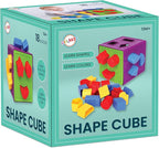 Shape Sorter Toy, Toddler and Baby Stem Sorting and Matching Activity Cube, 18 Blocks Colorful Sorter Box, My First Baby Toys Gift for Boys & Girls