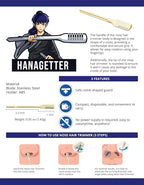 NIKKEN HANAGETTER Nose Hair Remover 3-Pack – Painless Manual Tweezers, Precision Stainless Steel, Made in Japan