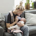 BabyBjörn Baby Carrier Mini, Cotton, Dusty Pink Newborn Carrier (7-25 lbs), Ergonomic, Easy-to-Use