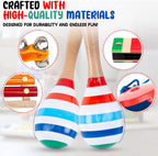 Stoie's Wooden Kids Musical Instruments for 1-5 Years Old, Baby Percussion Toys with Xylophone, Maracas, Tamburine, Durable, Safe to Play, Clear Loud Sound, Kid-Friendly Size, with a Storage Bag