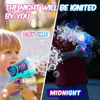 Eaglestone Bubble Gun for Kids 2 Packs, Automatic Bubble Machine, 10-Hole Bubbles Wands Blaster for Toddlers with LED Lights & Solution, Easter, Party Favor, Outdoor Toys for Boys & Girls