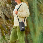 BLACK + BLUM Insulated Bottle Bag - For Adults and Kids - Made with Recycled PET and BPA Free - Bottle Bag for On The Go, Black