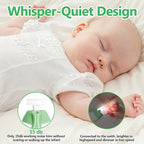 Baby Nail Trimmer Electric, 6 in 1 Baby Nail File Clippers Infant Grooming Kit Manicure Set for Toddler or Adults, Green