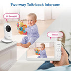 VTech Video Baby Monitor with 7" Color LCD Screen, Portable, Long Battery Life, Clear Audio/Video Quality, Secure Transmission, No Wi-Fi, 2-Way Audio, Temperature Sensor, Travel Monitor: 819 Max