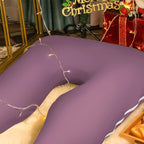 Meiz Pregnancy Pillow,Cooling Silky Pregnancy Pillows for Sleeping,Full Body Maternity Pillow for Pregnant Woman with Cooling Silky Jersey Cover,Dark Purple