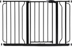 Regalo Easy Step 49-Inch Extra Wide Baby Gate, Includes 4-Inch and 12-Inch Extension Kit, 4 Pack of Pressure Mount Kit and 4 Pack of Wall Mount Kit, Black