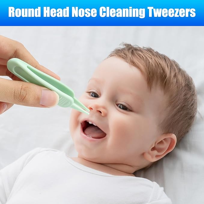Baby Nasal Aspirator with 25 Hygiene Filters 2 Silicone Tips with Nose Cleaning Tweezer
