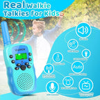 Vvinca Rechargeable Walkie Talkies for Kids, Long Range 22 Channels 2 Way Kids Walkie Talkie with Flashlight for Camping Hiking Indoor Outdoor Toy 3 4 5 6-12 Boy Girl Christmas Birthday Gifts 2 Packs