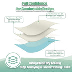 wegreeco Nursing Breast Pads (14 Pack) + Laundry Bag & Travel Storage Bag, 4.7 inch - Washable & Reusable Breastfeeding Nursing Pads (Plain Shape, Light Blue, Large)