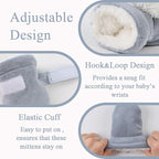 Zsedrut No Scratch Baby Mittens Toddler Infant Fleece Lined Gloves Winter Warm Mitten for Baby Boys Girls