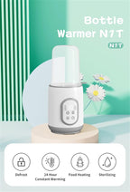 Bottle Warmer,Fast Baby Milk Warmer with Timer,Accurate Temperature to Preserve Fullest Nutrients in Breast Milk, with Defrost, Sterili-zing, Keep, Heat Baby Food Jars Function