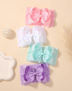 doboi 20PCS Baby Bows Baby Girl Headbands Nylon Hairbands with Ribbon Bow Handmade Elastic Baby Hair Bows Headbands for Baby Girls Newborns Infants Toddlers and Kids